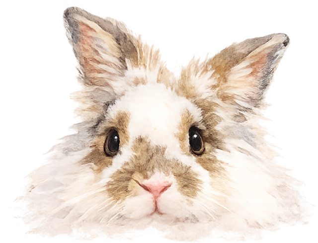 Conejita asomándose